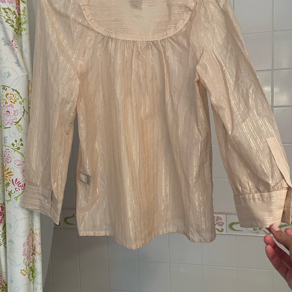 Marc By Marc Jacoba Tapioca Button Down Blouse Wi… - image 2